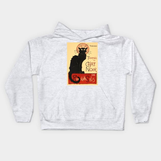 Tournee du Chat Noir France Vintage Poster Kids Hoodie by vintagetreasure